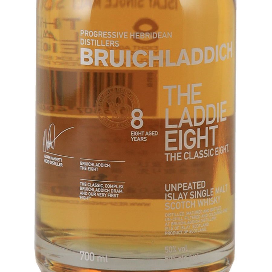 Bruichladdich The Laddie Eight 8 Year Old 700ml - front label left angle