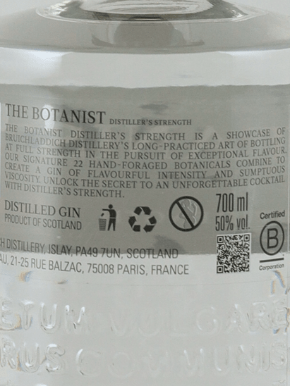 Bruichladdich The Botanist Distiller's Strength - Bottle Of Japan