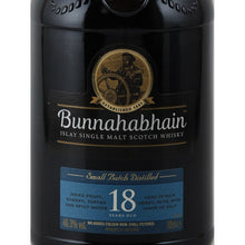 Load image into Gallery viewer, Bunnahabhain 18 Year Old 700ml Islay Single Malt Scotch Whisky - front label
