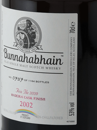 Bunnahabhain 2002 Feis Ile 2020 - Bottle Of Japan