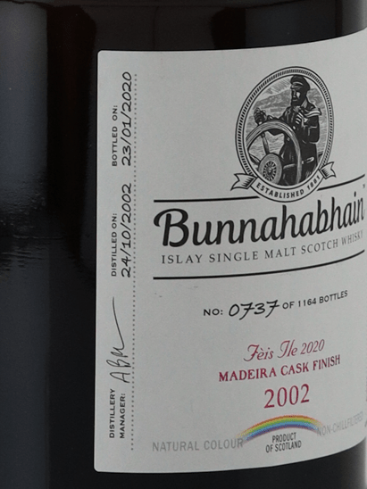 Bunnahabhain 2002 Feis Ile 2020 - Bottle Of Japan