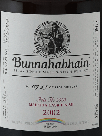 Bunnahabhain 2002 Feis Ile 2020 - Bottle Of Japan