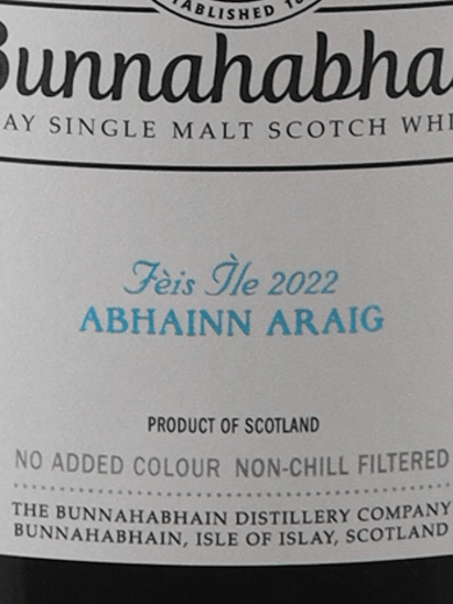 Bunnahabhain Abhainn Araig Feis Ile 2022 - Bottle Of Japan