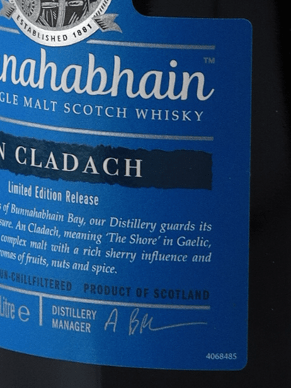 Bunnahabhain An Cladach 1L - Bottle Of Japan