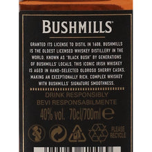 Load image into Gallery viewer, Bushmills Black Bush Irish Whiskey 40% 700ml - back label