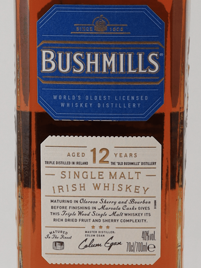 Bushmills Single Malt 12 Year Old - Bottle Of Japan