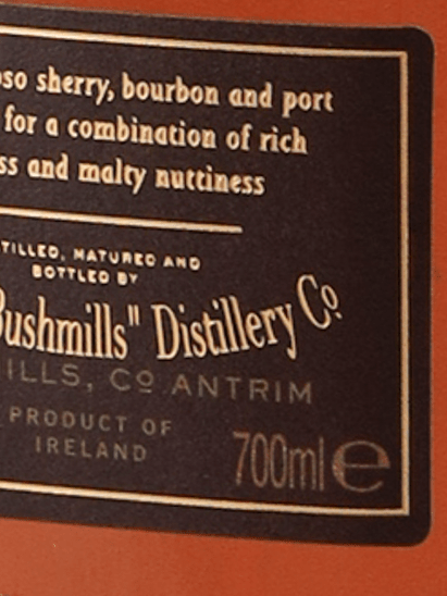 Bushmills Single Malt 16 Year Old 700ml Old Label - Bottle Of Japan