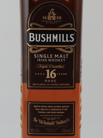 Bushmills Single Malt 16 Year Old 700ml Old Label - Bottle Of Japan
