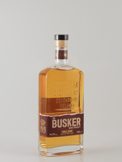 Busker Single Grain Irish Whiskey New Label - Bottle Of Japan