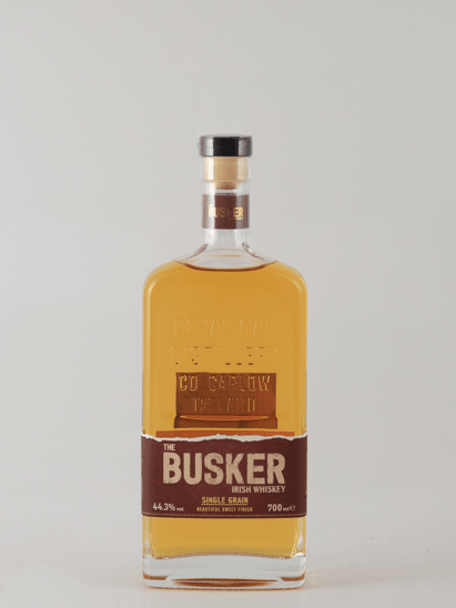 Busker Single Grain Irish Whiskey New Label - Bottle Of Japan