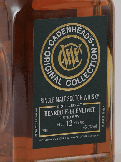 Cadenhead Original Collection Benriach 12 Year Old - Bottle Of Japan