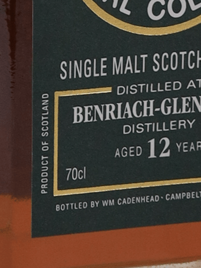 Cadenhead Original Collection Benriach 12 Year Old - Bottle Of Japan