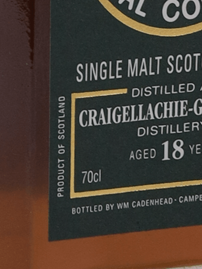 Cadenhead Original Collection Craigellachie 18 Year Old - Bottle Of Japan