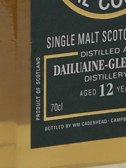 Cadenhead Original Collection Dailuaine 12 Year Old - Bottle Of Japan