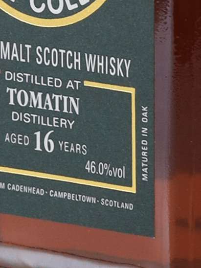 Cadenhead Original Collection Tomatin 16 Year Old - Bottle Of Japan