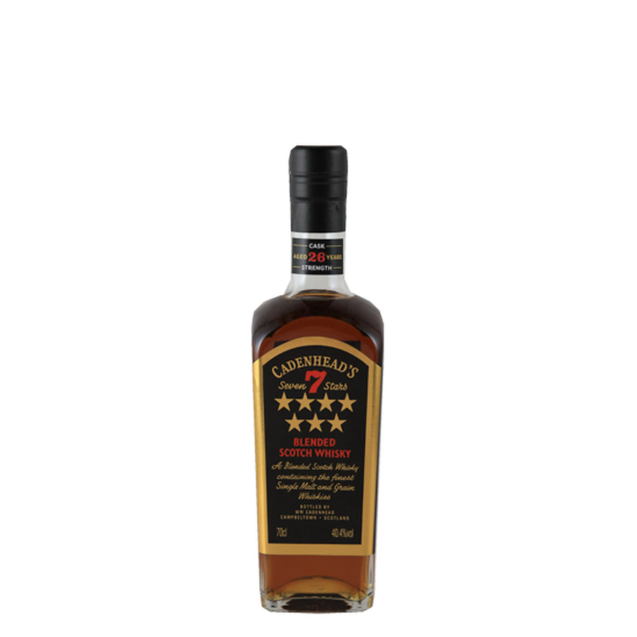 Cadenhead's 7 Stars 26 Year Old 700ml blended Scotch whisky - front bottle