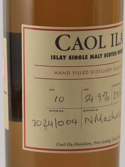 Caol Ila 10 Year Old Handfilled - Bottle Of Japan
