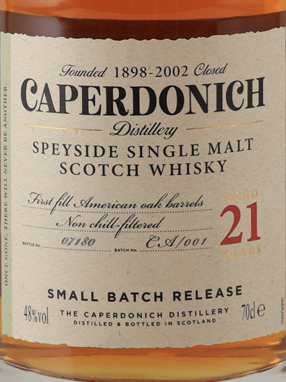 Caperdonich 21 Year Old Batch 1 - Bottle Of Japan