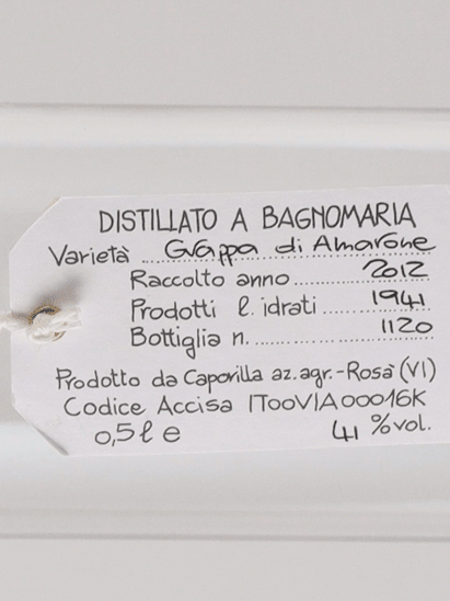 Capovilla Grappa Amarone 2012 - Bottle Of Japan