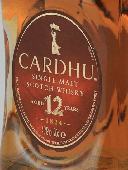 Cardhu 12 Year Old - Bottle Of Japan