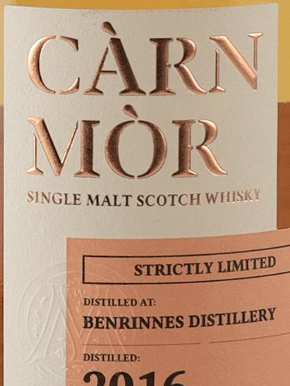 Carn Mor Strictly Limited Benrinnes 8 Year Old 2016 - Bottle Of Japan