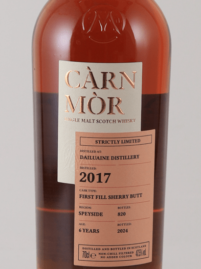 Carn Mor Strictly Limited Dailuaine 6 Year Old 2017 - Bottle Of Japan