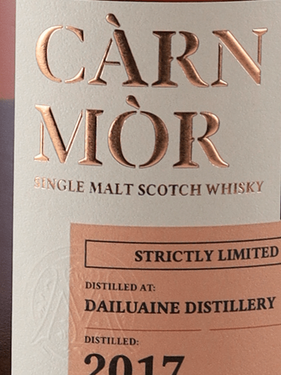 Carn Mor Strictly Limited Dailuaine 6 Year Old 2017 - Bottle Of Japan