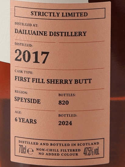 Carn Mor Strictly Limited Dailuaine 6 Year Old 2017 - Bottle Of Japan
