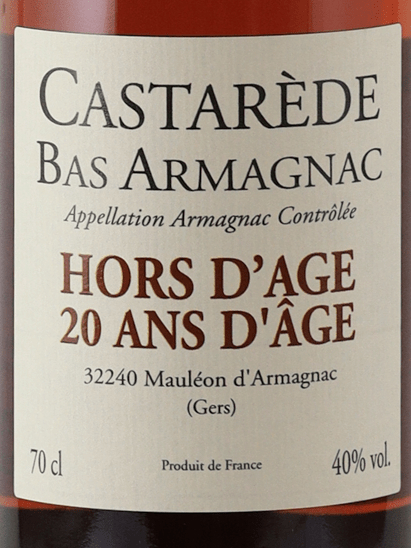 Castarade Hors D'Age 20 Year Old - Bottle Of Japan