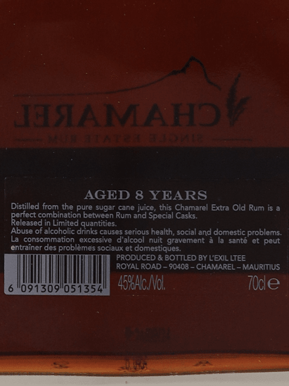 Chamarel 8 Year Old Pedro Ximénez Cask Finish - Bottle Of Japan