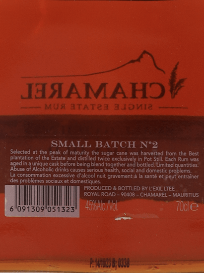 Chamarel Old Rum Small Batch No.2 - Bottle Of Japan