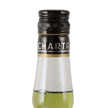 Load image into Gallery viewer, Chartreuse Green herbal liqueur, black cap and clear glass neck