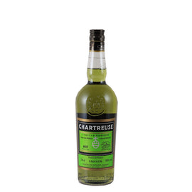 Chartreuse Green herbal liqueur, bottle front view