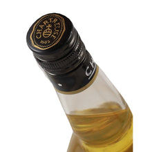Load image into Gallery viewer, Chartreuse Yellow 43% liqueur angled black cap with gold Chartreuse emblem