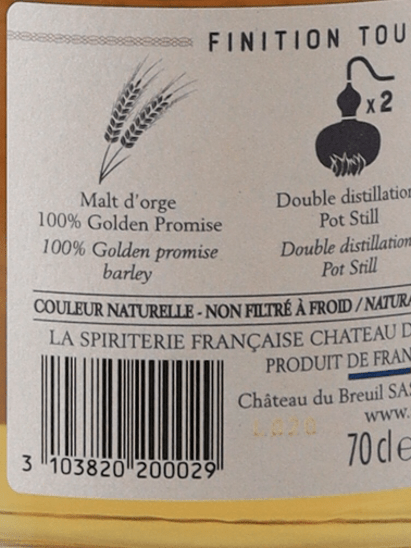 Chateau de Bruil Single Malt Le Bruil Tourbé Lot 20 - Bottle Of Japan