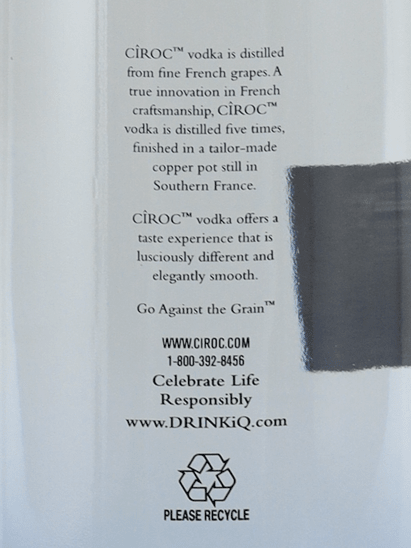 Ciroc Vodka 1L - Bottle Of Japan