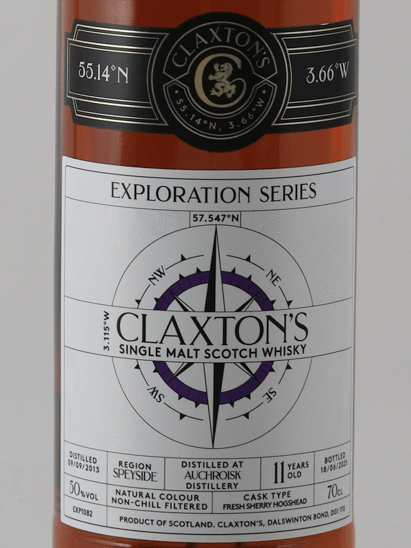 Claxton's Exploration Auchroisk 11 Year Old 2013 - Bottle Of Japan