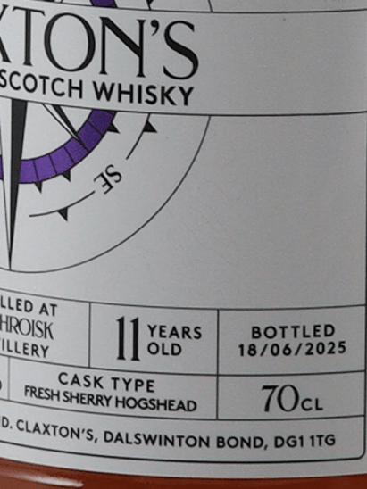 Claxton's Exploration Auchroisk 11 Year Old 2013 - Bottle Of Japan