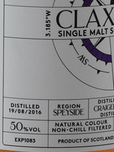 Load image into Gallery viewer, Claxton's Exploration Craigellachie 8 Year Old 2016 - Bottle Of Japan
