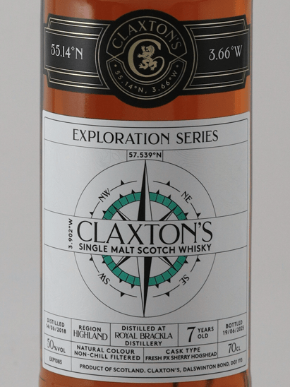 Claxton's Exploration Royal Brackla 7 Year Old 2018 - Bottle Of Japan