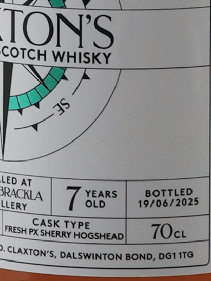 Claxton's Exploration Royal Brackla 7 Year Old 2018 - Bottle Of Japan