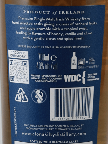 Clonakilty Galleon Head Single Malt - Bottle Of Japan