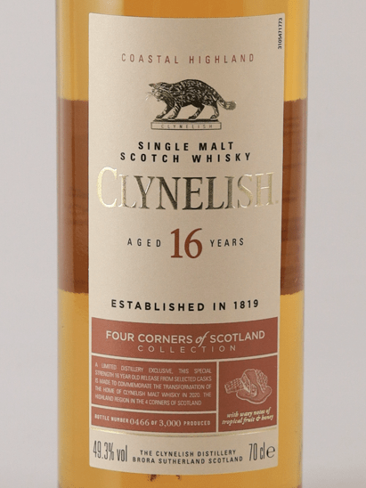 Clynelish 16 Year Old Four Corners of Scotland Collection - Bottle Of Japan