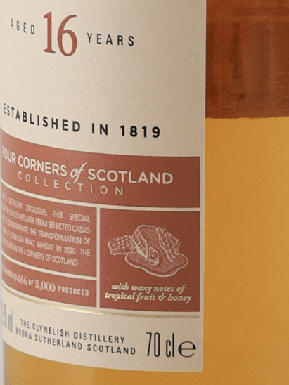 Clynelish 16 Year Old Four Corners of Scotland Collection - Bottle Of Japan