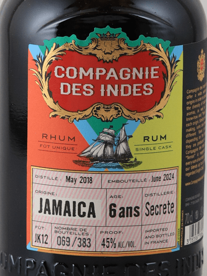 Compagnie des Indes Jamaica 6 Year Old 2018 - Bottle Of Japan