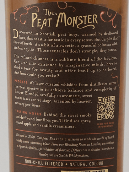 Compass Box Peat Monster New Label - Bottle Of Japan