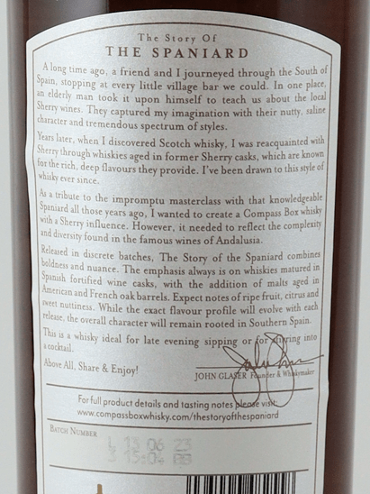 Compass Box Story of the Spaniard 2023 Release - Bottle Of Japan