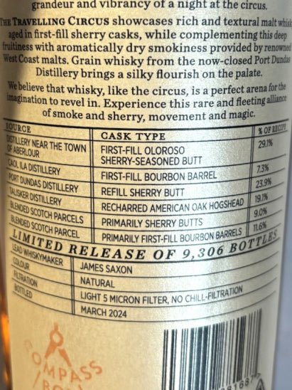Compass Box Traveling Circus - Bottle Of Japan