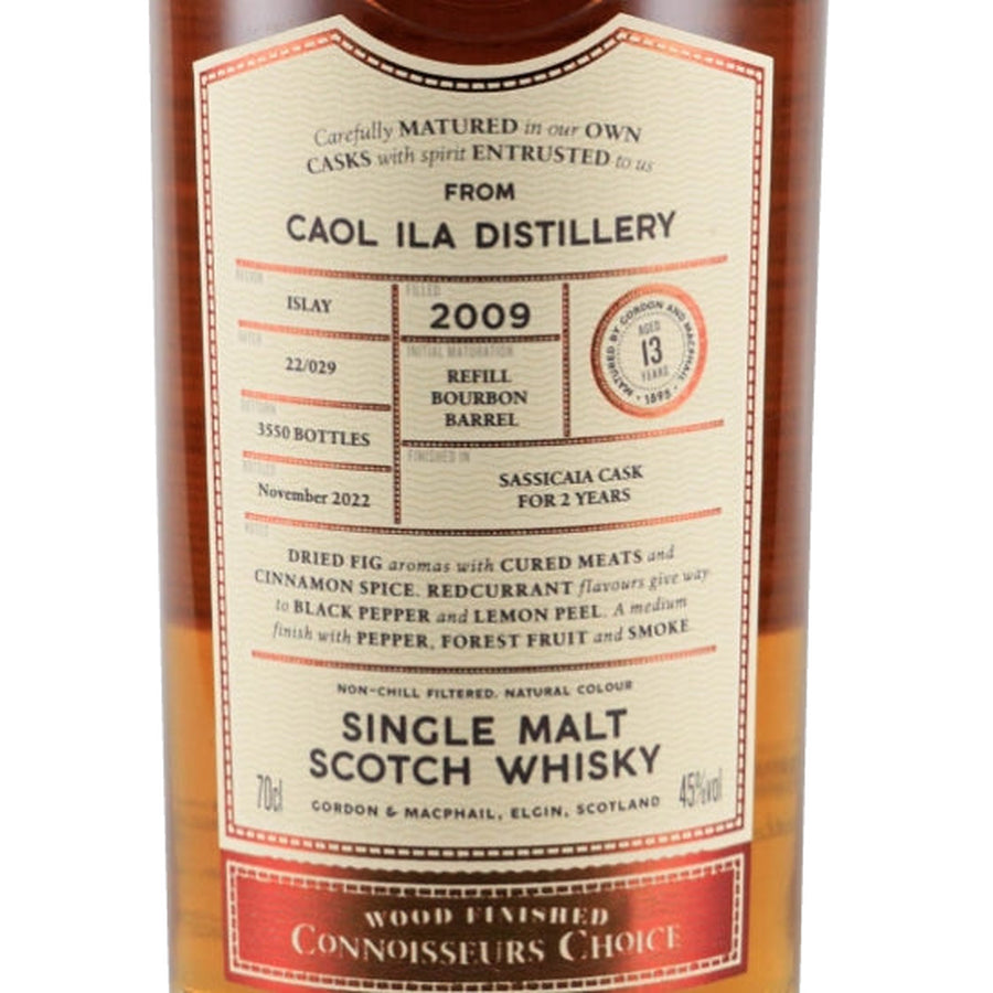 Connoisseurs Choice Wood Finish Caol Ila 13 Year Old 2009 45% 700ml - front label