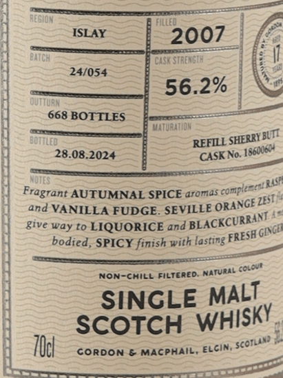 Connoisseur's Choice Cask Strength Bunnahabhain 17 Year Old 2007 - Bottle Of Japan